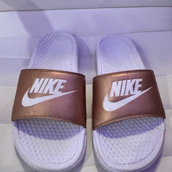 Nike Bronze Slide Sandals - Picture 2 of 4